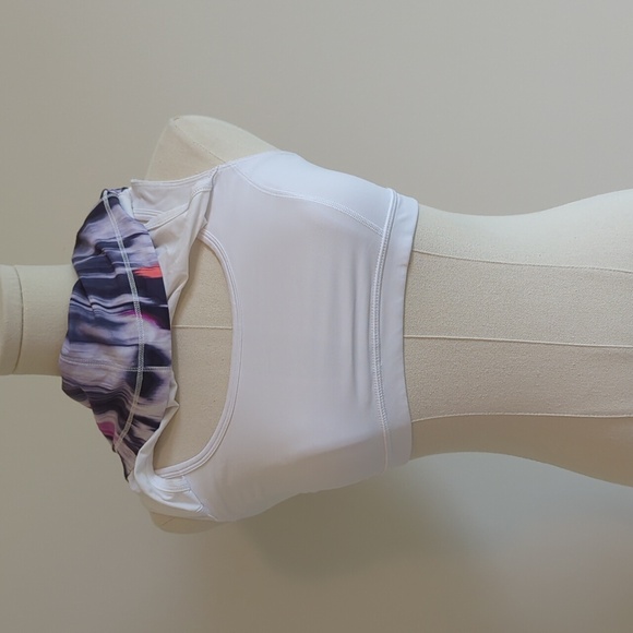 Lululemon size 6 white with colorful stripes tank top - Picture 7 of 9